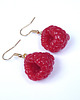 kolczyki z masy plastycznej Kolczyki malinki, maliny, słodka biżuteria