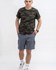 t-shirty męskie T-shirt męski  basic   moro zielone  z kieszonką