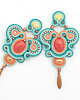 kolczyki soutache Letnie koralowe