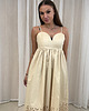 sukienki midi damskie Bawełniana sukienka letnia Beige