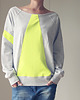 bluza bez kaptura damska Lekka Raglan Trójkąt Fluo