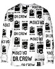 bluzy męskie Bluza Bez Kaptura Męska DR.CROW Logo Biała