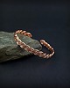 bransoletki wire wrapping Miedziana wyplatana bransoleta mankietowa