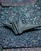 broszki Broszka Porcelanowa Origami Żuraw Czarna