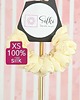 gumki do włosów XS mini mała gumka dla dzieci do włosów jedwab naturalny scrunchie kremowa