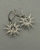 kolczyki wire wrapping Kolczyki słońce kryształ górski wire wrapping słoneczka