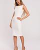 sukienki midi damskie Sukienka ołówkowa-ecru(M-667)