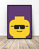 obrazy i plakaty do pokoju dziecięcego Plakat ludzik Lego "Glasses"