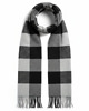 tuby i kominy Szalik Męski czarny szal kaszmirowy w kratkę premium Akademia Stylu Czarny
