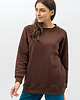 bluza bez kaptura damska Bluza basic ciepła ,,SEDA"  czekolada