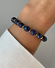 bransoletki z kamieni naturalnych Bransoletka na gumce z lapis lazuli z hematytem