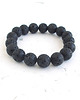 bransoletki z kamieni naturalnych Lawa Czarna 12 mm Bransoletka