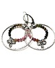kolczyki wire wrapping Orchid  circle /turmaliny/vol. 2  - kolczyki