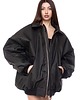 kurtki damskie Kurtka typu bomber oversize czarna collar