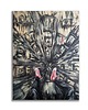 obrazy Obraz akrylowy ręcznie malowany 60x80 cm "Trampki nad miastem"