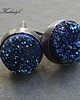kolczyki wire wrapping Rozgwieżdżone niebo -sztyfty