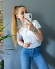 t-shirt damskie T-SHIRT OVERSIZE I275 BIAŁY