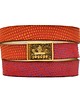 bransoletki skórzane Bogota Triple Wrap Pink-Orange Bracelet