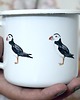 kubki kubek emaliowany PUFFIN WHITE DIXIE LION garnek 