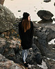 bluza z kapturem damska Bluza LUZAK czarny