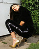 spodnie dresowe damskie Damskie dresy welurowe Black