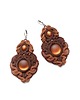 kolczyki soutache Brązowe kolczyki sutasz boho