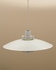 lampy wiszące Lampa wisząca Lyfa z lat 70., biały metalowy klosz, Dania