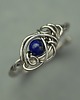 pierścionki - różne Pierścionek regulowany lapis lazuli wire wrapping