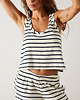 topy damskie Top frotte w paski
