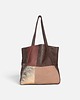 torby na ramię Shoper bag brązowa torba ze złotem