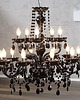 lampy wiszące Lampa wisząca Carat Black 15 ramion Ø82cm