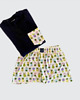 piżamy damskie Piżama Unisex bawełniana w wakacyjny wzór ananasy