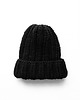 czapki damskie Gruba wełniana czarna czapka beanie 100% wełna handmade
