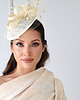 kapelusze damskie OFELIA toczek ivory/ecru z woalką