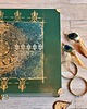 pojemniki na biżuterię Kufer boho na biżuterię, mandala, prezent, złote dodatki, zieleń