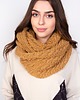 szale damskie Stylowy, warkoczowy komin - SZ003 cappuccino
