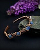 bransoletki wire wrapping Miedziana bransoleta mankietowa z kyanitem