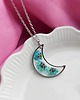 naszyjniki - inne Naszyjnik księżyc z turkusową gipsówką