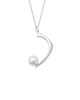 wisiory PEARL / glossy silver necklace with white pearl