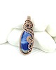 wisiory Wisiorek z niebieskim agatem  wire wrapping