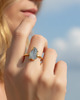 pierścionki złote Pierścionek z Błękitnym Celestynem