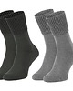 skarpetki damskie Zestaw 2 par skarpet bezuciskowych z wełny MERINO khaki i szare