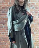 saszetka nerka Nerka "Haru" zielona bawełna canvas mix