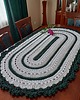 obrusy i serwetki Bieżnik owalny ze sznurka bawełnianego 90cmx145cm