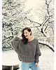 swetry damskie  Brązowy sweter handmade moher z wełną