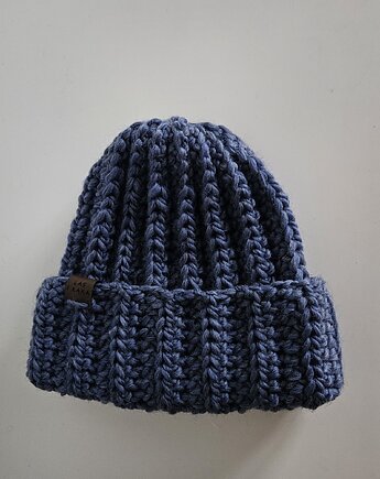 Czapka wełniana w kolorze zamglonym niebieskim, Las i Łąka