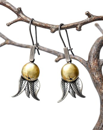 Kolczyki srebrne - Jarzębina złota, VENUS GALERIA