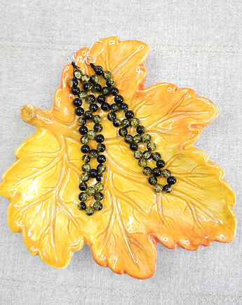 7045 Długie kolczyki szkło crackle, kama4you