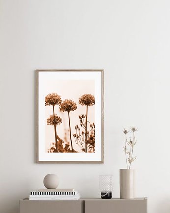 PLAKAT neutralny botaniczny beżowy natura, black dot studio