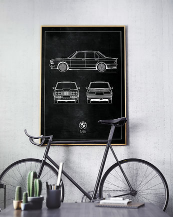 Plakat Legendy Motoryzacji - BMW M535i, Peszkowski Graphic